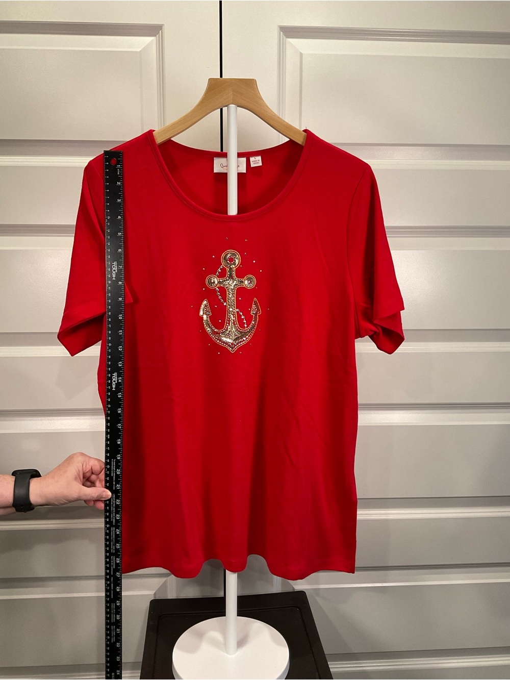 Red Anchor Accent Short-Sleeve Tee